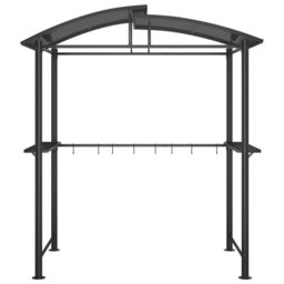 Berkfield Home BBQ Gazebo with Side Shelves Anthracite 210x114x230 cm Steel in Black - Size: 210 x 114 x 230 cm - thumbnail 3