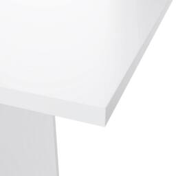 ERGOVEXA Folding Dining Table Drop Leaf Rolling Desk with 2 Storage Shelves in White - thumbnail 5