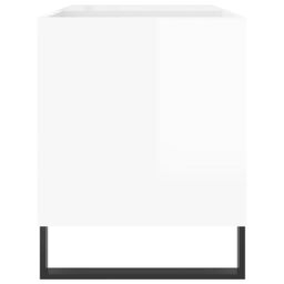Berkfield Home Record Cabinet High Gloss White 85x38x48 cm Engineered Wood - Size: 85 x 38 x 48 cm - thumbnail 5