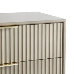 Home Garden Direct Monza Tall Chest of 5 Drawers with Fluted Detailing Grey - thumbnail 8
