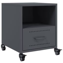 Berkfield Home Bedside Cabinets 2 pcs Anthracite 36x39x43.5 cm Steel in Dark Grey - thumbnail 6