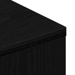 Berkfield Home TV Cabinet with Wheels Black Oak 102x34.5x43 cm Engineered Wood - thumbnail 9
