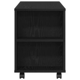 Berkfield Home TV Cabinet with Wheels Black Oak 102x34.5x43 cm Engineered Wood - thumbnail 7