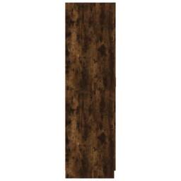 Berkfield Home Wardrobe Smoked Oak 80x50x180 cm Engineered Wood in Brown - Size: 80 x 50 x 180 cm - thumbnail 4