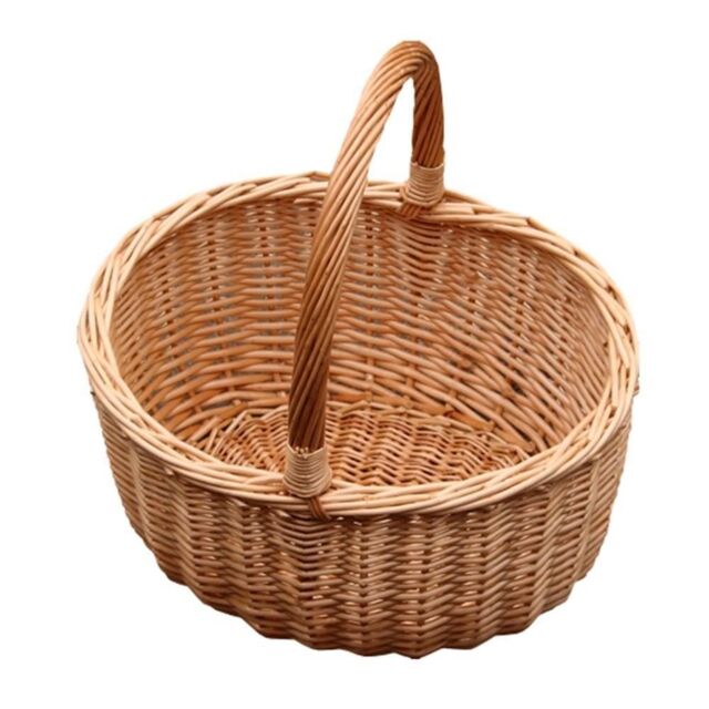 Red Hamper Wicker Jumbo Buff Hollander Shopping Basket in Brown - image 1