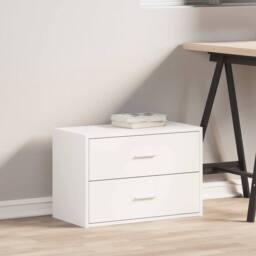 Berkfield Home Cabinet with 2 Drawers White 60x31x40 cm Engineered Wood - Size: 60 x 31 x 40 cm - thumbnail 3
