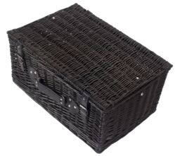 Red Hamper Wicker 51cm Black Willow Basket - thumbnail 4