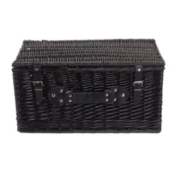 Red Hamper Wicker 51cm Black Willow Basket - thumbnail 3
