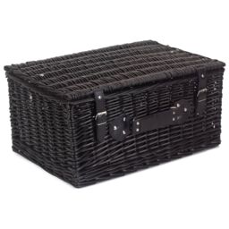Red Hamper Wicker 51cm Black Willow Basket - thumbnail 2