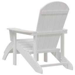 Berkfield Home Adirondack Chair with Footrest White HDPE - thumbnail 6