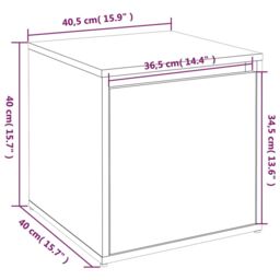 Berkfield Home Box Drawer Concrete Grey 40.5x40x40 cm Engineered Wood - thumbnail 9