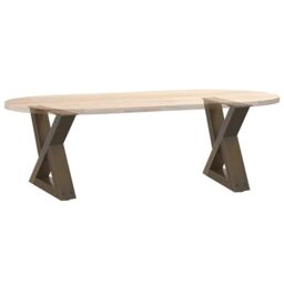 Berkfield Home Coffee Table Legs 2 pcs Natural Steel 40x(30-31.3) cm Steel in Brown - thumbnail 8
