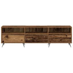 Berkfield Home TV Cabinet Old Wood 150x30x44, 5 cm Engineered Wood in Brown - thumbnail 6