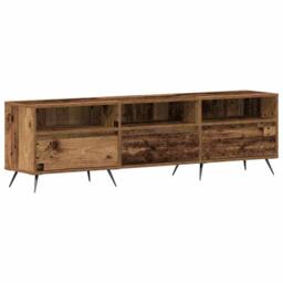 Berkfield Home TV Cabinet Old Wood 150x30x44, 5 cm Engineered Wood in Brown - thumbnail 1