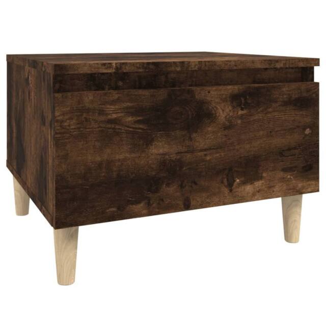 Berkfield Home Side Table Smoked Oak 50x46x35 cm Engineered Wood in Brown - Size: 50 x 46 x 35 cm