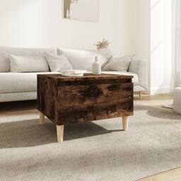 Berkfield Home Side Table Smoked Oak 50x46x35 cm Engineered Wood in Brown - Size: 50 x 46 x 35 cm - thumbnail 2