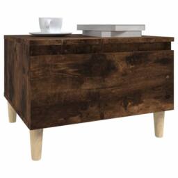 Berkfield Home Side Table Smoked Oak 50x46x35 cm Engineered Wood in Brown - Size: 50 x 46 x 35 cm - thumbnail 4