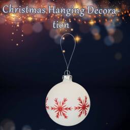 VFM e-Store Christmas Hanging Glass Bauble Decoration 10cm x 8cm Red X 1 - Size: 10 cm x 8 cm - thumbnail 3