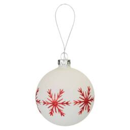 VFM e-Store Christmas Hanging Glass Bauble Decoration 10cm x 8cm Red X 1 - Size: 10 cm x 8 cm - thumbnail 1