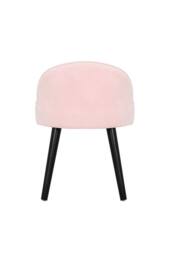Living and Home Pink Velvet Low Back Dressing Footstool with Solid Wood Legs - thumbnail 5