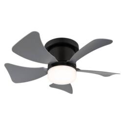 Netlighting Hines Ceiling Fan Black 5 Blade LED Dimmable 3000-6500K Remote in Grey - thumbnail 1