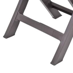 Berkfield Home Durable Folding Garden Chairs 2 pcs Plastic Mocha in Dark Brown - thumbnail 8