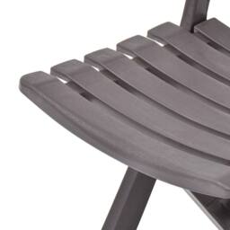 Berkfield Home Durable Folding Garden Chairs 2 pcs Plastic Mocha in Dark Brown - thumbnail 7