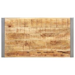 Berkfield Home Coffee Table 110x60x40 cm Rough Mango Wood in Grey - Size: 110 x 60 x 40 cm - thumbnail 3