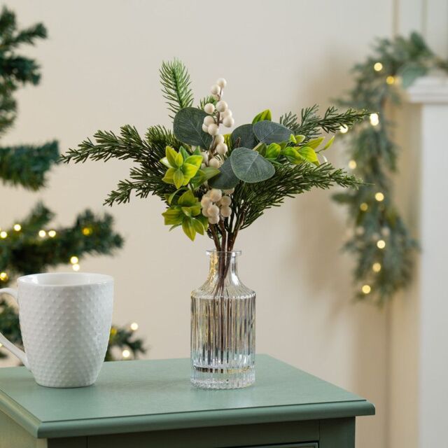 Scottish Everlastings Ltd Set of 2 Christmas Arrangements White - image 1