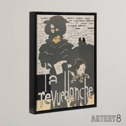 "Artery8 Poster for the Revue Blanche Journal Bonnard Black Framed Canvas Art in Grey - Size: W24"" x H32""" - thumbnail 2