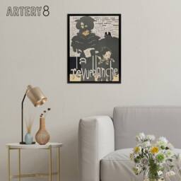 "Artery8 Poster for the Revue Blanche Journal Bonnard Black Framed Canvas Art in Grey - Size: W24"" x H32""" - thumbnail 3