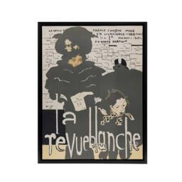 "Artery8 Poster for the Revue Blanche Journal Bonnard Black Framed Canvas Art in Grey - Size: W24"" x H32""" - thumbnail 1
