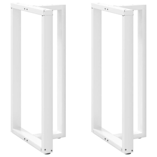 Berkfield Home Bar Table Legs T-Shaped¬†2 pcs White 60x35x(110-111) cm Steel - image 1