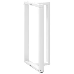 Berkfield Home Bar Table Legs T-Shaped¬†2 pcs White 60x35x(110-111) cm Steel - thumbnail 4