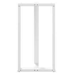 Berkfield Home Bar Table Legs T-Shaped¬†2 pcs White 60x35x(110-111) cm Steel - thumbnail 6