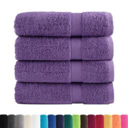Berkfield Home Premium Shower Towels SOLUND 4 pcs Purple 70x140 cm 600 gsm