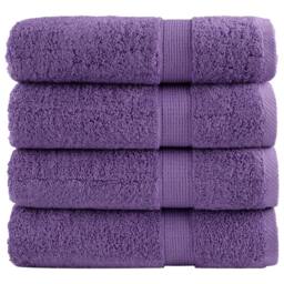 Berkfield Home Premium Shower Towels SOLUND 4 pcs Purple 70x140 cm 600 gsm - thumbnail 2
