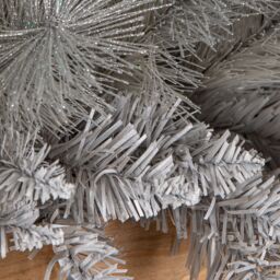 Samuel Alexander 1.8m (6ft) Silver Christmas Garland with Glitter Tips - thumbnail 7