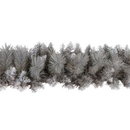 Samuel Alexander 1.8m (6ft) Silver Christmas Garland with Glitter Tips - thumbnail 8