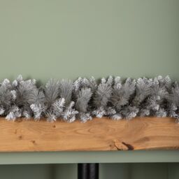 Samuel Alexander 1.8m (6ft) Silver Christmas Garland with Glitter Tips - thumbnail 6