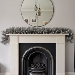 Samuel Alexander 1.8m (6ft) Silver Christmas Garland with Glitter Tips - thumbnail 1
