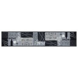Berkfield Home Kitchen Rug Washable Wine Grey 60x300 cm Velvet - thumbnail 2