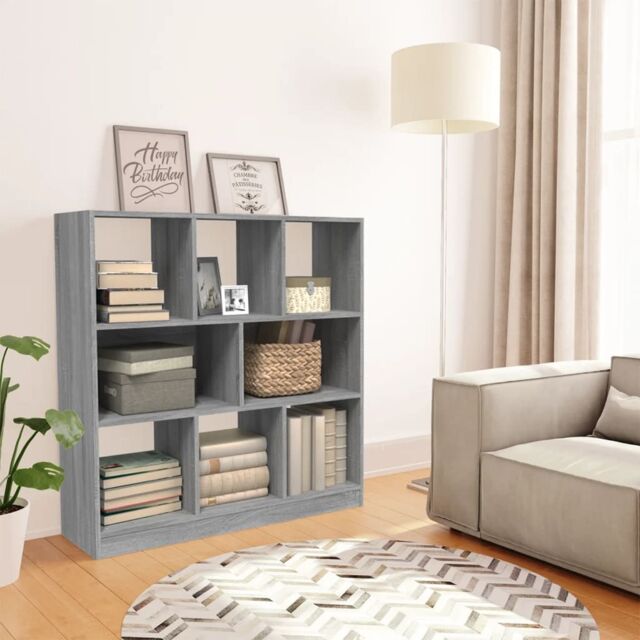 Berkfield Home Book Cabinet Grey Sonoma 97.5x29.5x100 cm Engineered Wood - image 1