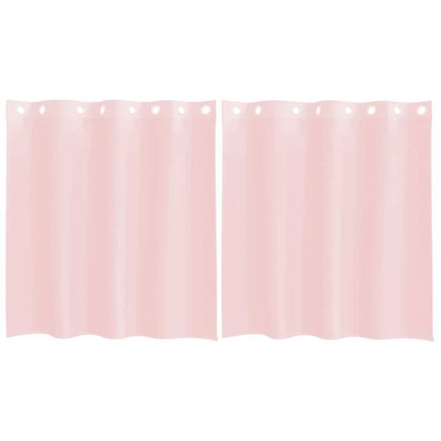 Berkfield Home Voile Curtains with Grommets 2 pcs Light Pink 140x140 cm - image 1