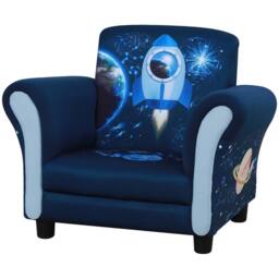 STILVORA Children's Armchair Blue Polyester - thumbnail 5