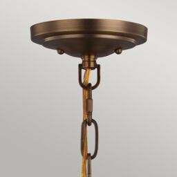 Netlighting Cadence 2 Light Dome Ceiling Pendant Antique Brass Black E27 in Yellow - thumbnail 2