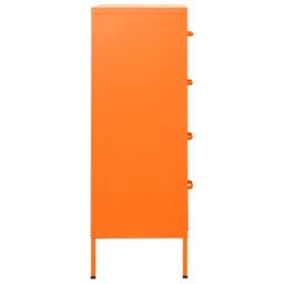 Berkfield Home Chest of Drawers Orange 80x35x101.5 cm Steel - thumbnail 4
