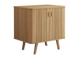Vente-unique Freestanding Teak Vanity Unit - 80 Cm - WAMENA in Light Oak - thumbnail 5