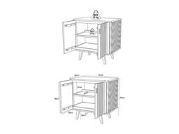 Vente-unique Freestanding Teak Vanity Unit - 80 Cm - WAMENA in Light Oak - thumbnail 7