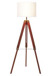 Orsina Tripod Floor Lamp With Brown Base, Adjustable Tall Standing Lamp, Modern Floor Lamp With Metal Struts - thumbnail 2